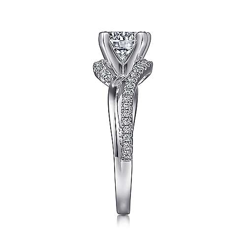 Gabriel & Co 14k White Gold Bypass Engagement Ring