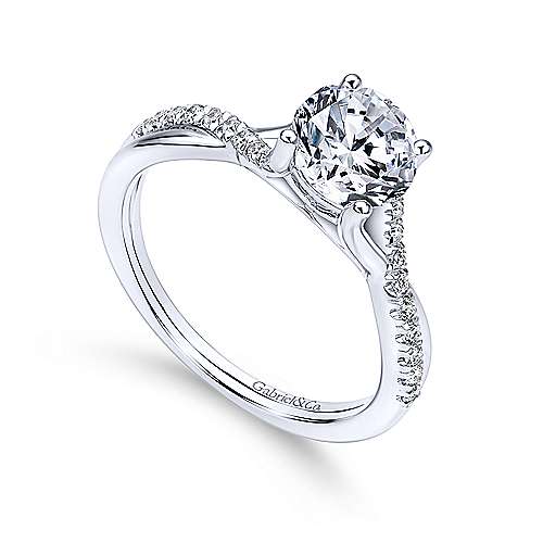 Gabriel & Co 14k White Gold Diamond Engagement Ring