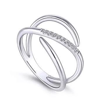 14k White Gold Diamond Wrap Ring