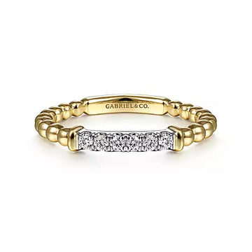 14k Yellow Gold Diamond Bujukan Fashion Ring