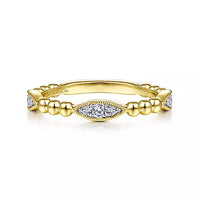 14k White & Yellow Gold Bujukan Marquis Fashion Ring
