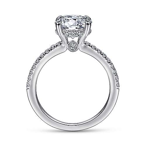 Gabriel & Co 18k White Gold Engagement Ring