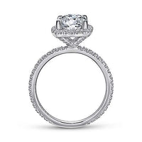 Gabriel & Co 18k White Gold Diamond Halo Engagement Ring