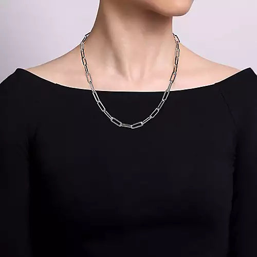 Sterling Silver Bujukan Paperclip Necklace