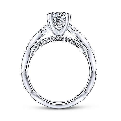 Gabriel & Co 14k Scalloped Engagement Ring