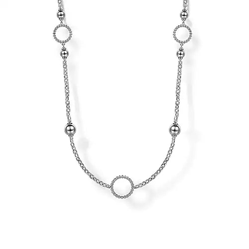 Sterling Silver Round Beads Bujukan Necklace