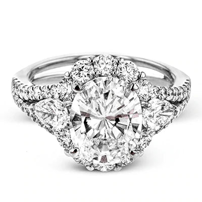 Simon G Oval Cut Engagement Ring