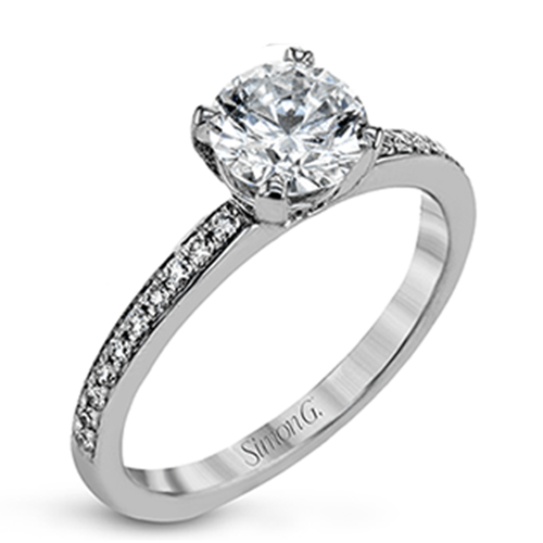 18k White Gold Channel Engagement Ring