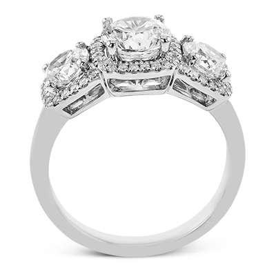 Simon G Three Stone Engagement Ring