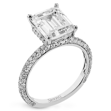 Simon G Emerald Engagement Ring