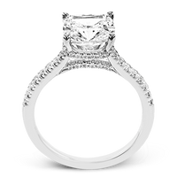 18k White Gold Cushion Engagement Ring