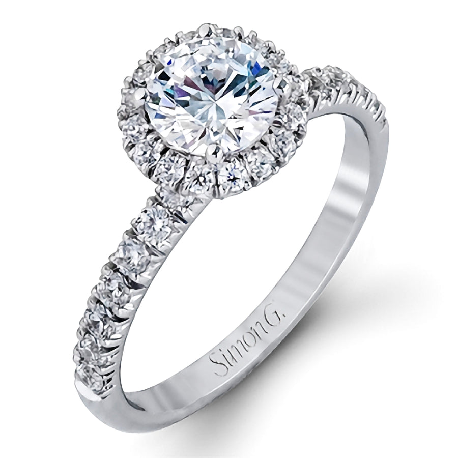 Simon G Halo Engagement Ring