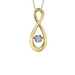 PULSE 10K GOLD DIAMOND INFINITY NECKLACE - Appelts Diamonds
