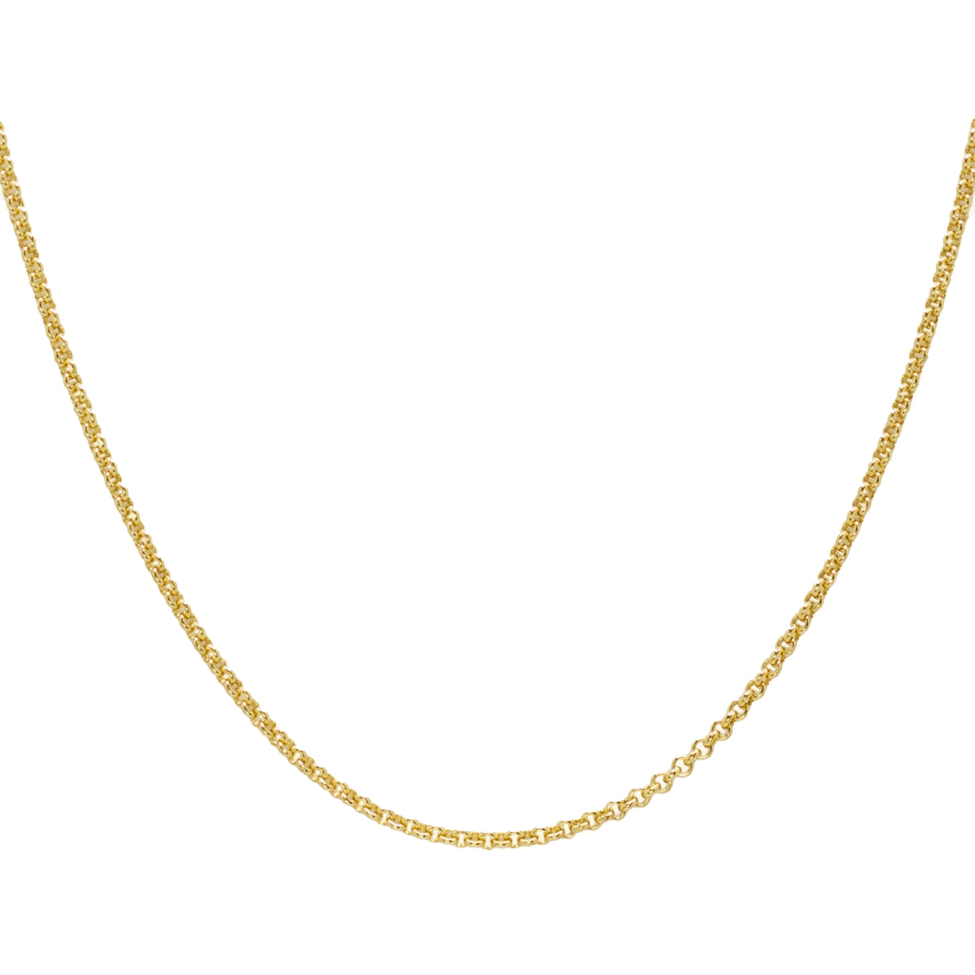 Gold Plated Sterling Silver Rolo Chain