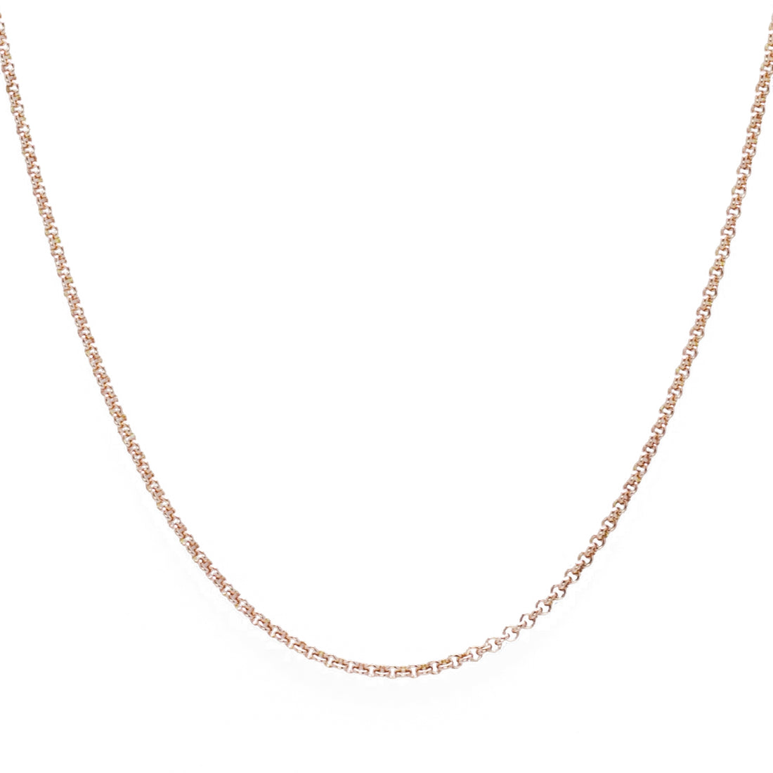 Rose Gold Plated Sterling Silver Rolo Chain