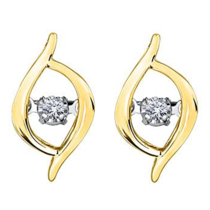 FOREVER JEWELLERY 10K YELLOW AND WHITE GOLD DIAMOND EARRINGS - Appelt's Diamonds