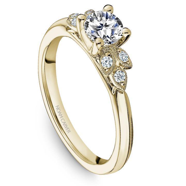 NOAM CARVER 14K YELLOW GOLD 0.33 ROUND DIAMOND ENGAGEMENT RING - Appelt&