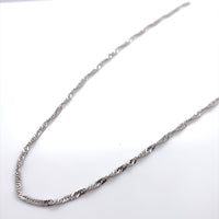 Sterling Silver Singapore Chain 18"
