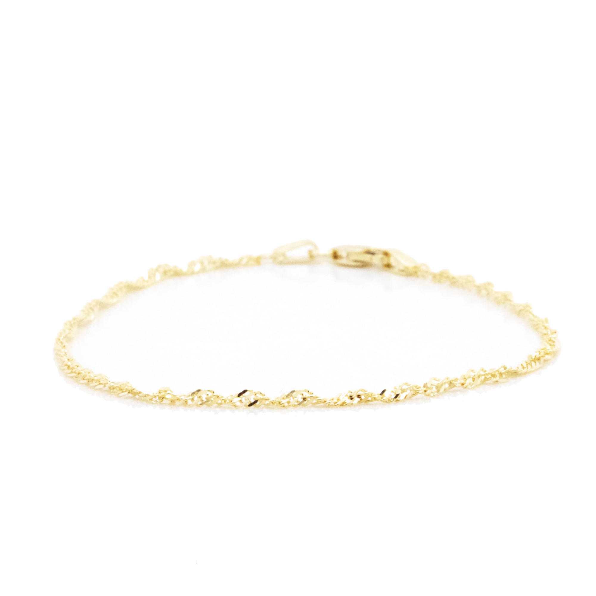 10k Yellow Gold Singapore Bracelet
