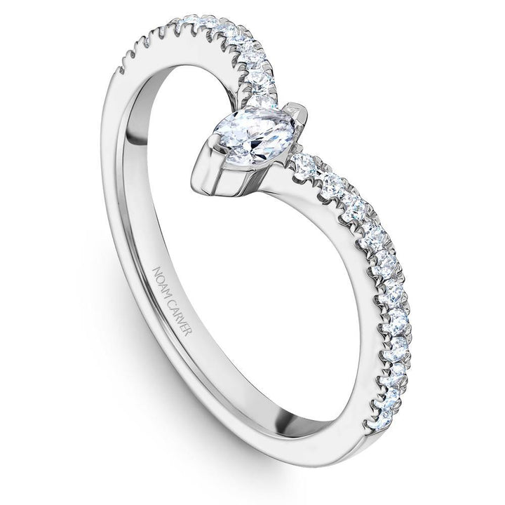 VINTAGE INSPIRED NOAM CARVER WEDDING BAND WITH 11 DIAMONDS - Appelt's Diamonds