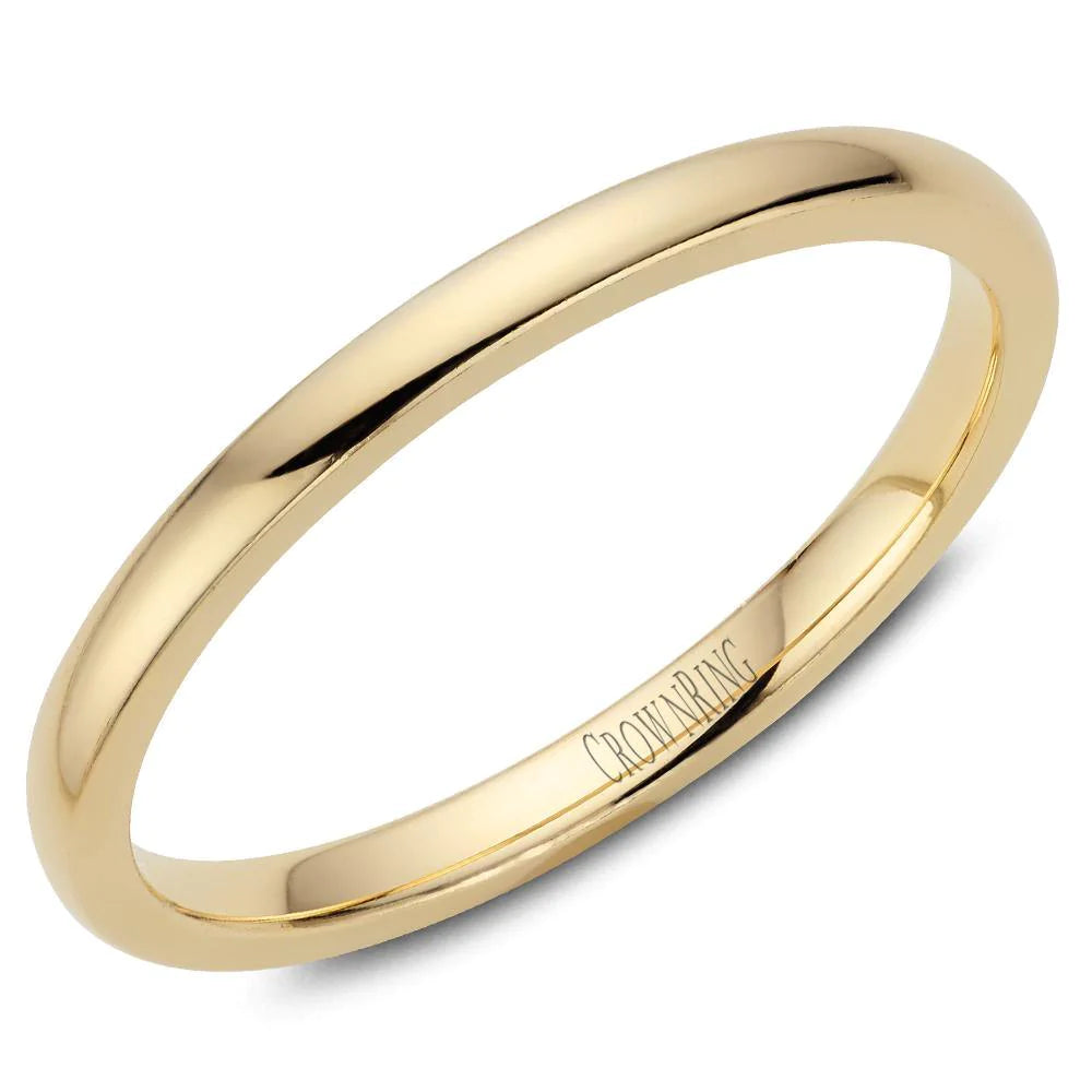Domed Wedding Band 2mm