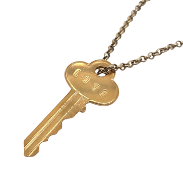 Giving Key Antique Gold Love Necklace