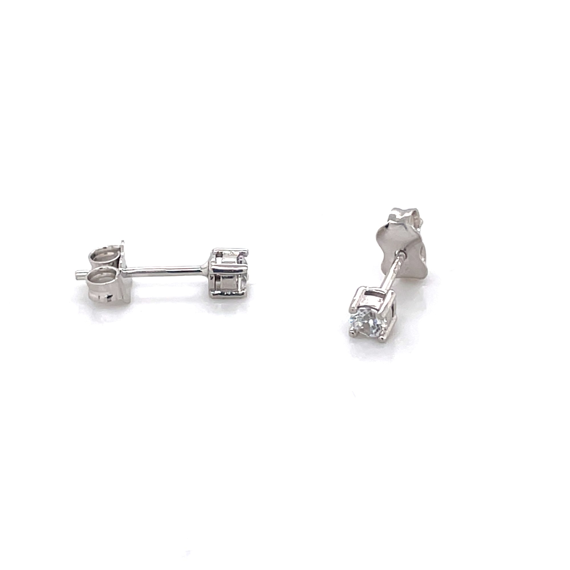 Round Cubiz Zirconia Studs