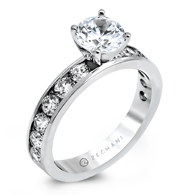 ZEGHANI 14K CHANNEL SET BAND ENGAGEMENT RING - Appelt&