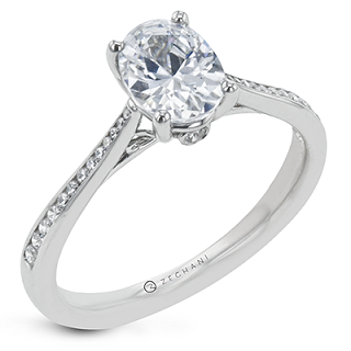 ZEGHANI 14K OVAL-CUT DIAMOND SOLITAIRE ENGAGEMENT RING - Appelt's Diamonds