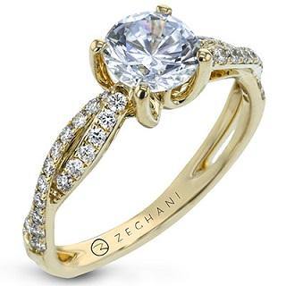 ZEGHANI 14K YELLOW GOLD SOLITAIRE ENGAGEMENT RING - Appelt's Diamonds