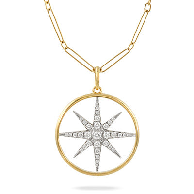 18K Yellow Gold Celestia Star Necklace