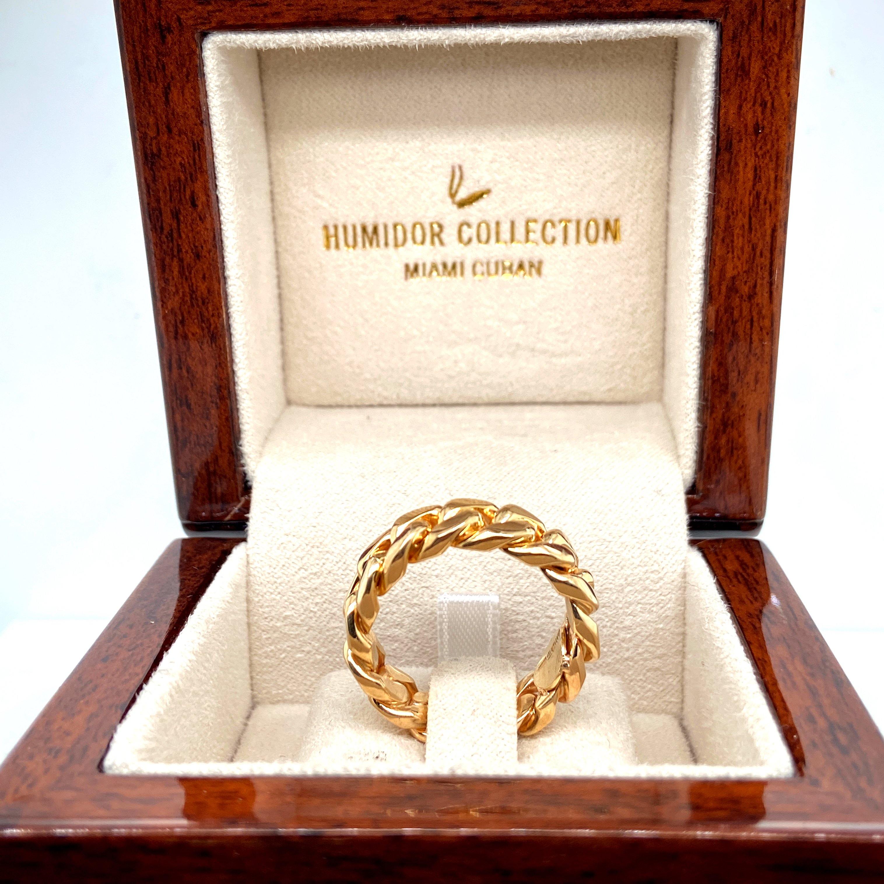 10K SOLID YELLOW GOLD MIAMI CUBAN RING 8MM SIZE 9 - Appelt's Diamonds