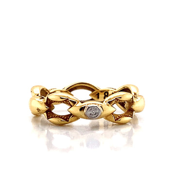 18k Yellow Gold Linked Ring
