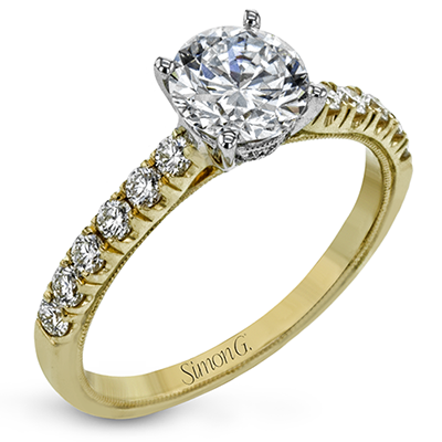 Simon G 18k Yellow Gold Engagement Ring