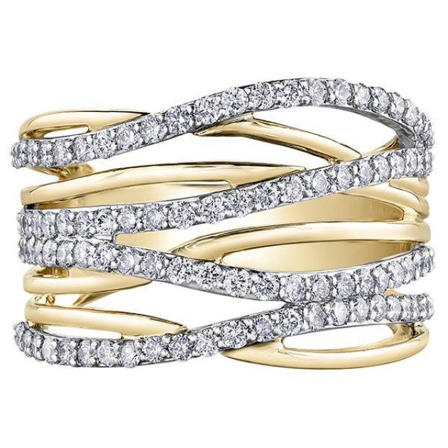10K YELLOW AND WHITE GOLD 1.00CTW DIAMOND RING - Appelt's Diamonds