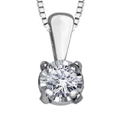 Forever Jewellery 10k White Gold Diamond Necklace