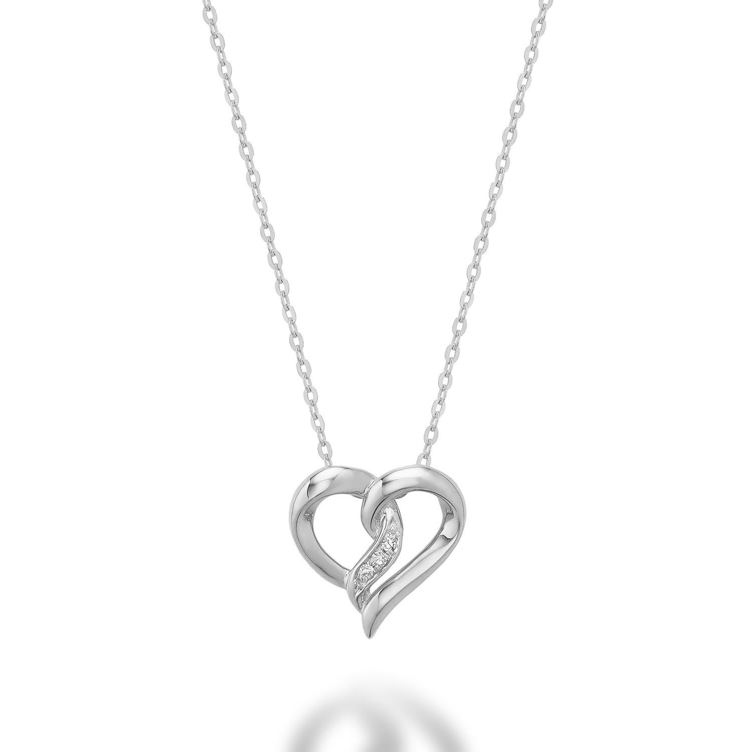 10k Gold Diamond Heart Necklace