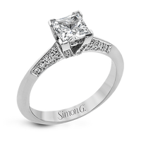 Simon G Princess Cut Engagement Ring