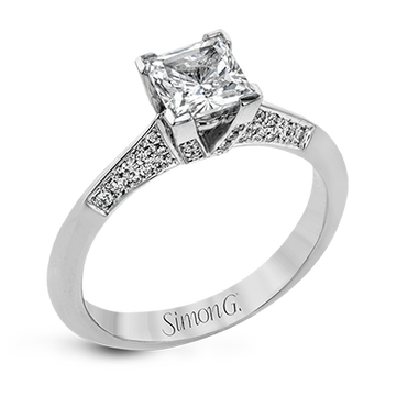 Simon G Princess Cut Engagement Ring