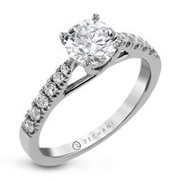 14K White Gold Diamond Engagement Ring