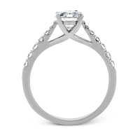 14K White Gold Diamond Engagement Ring