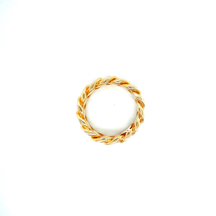 10K SOLID YELLOW GOLD MIAMI CUBAN RING 8MM SIZE 9 - Appelt's Diamonds