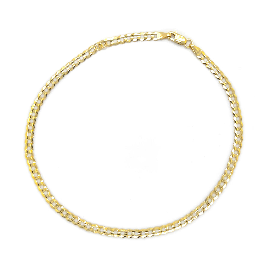 10k Yellow gold Curb Chain Anklet