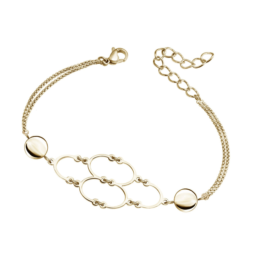 Steelx Abstract Gold Plated Bracelet