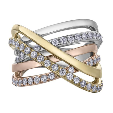 10K TRI GOLD 1.00CTW DIAMOND RING - Appelt's Diamonds