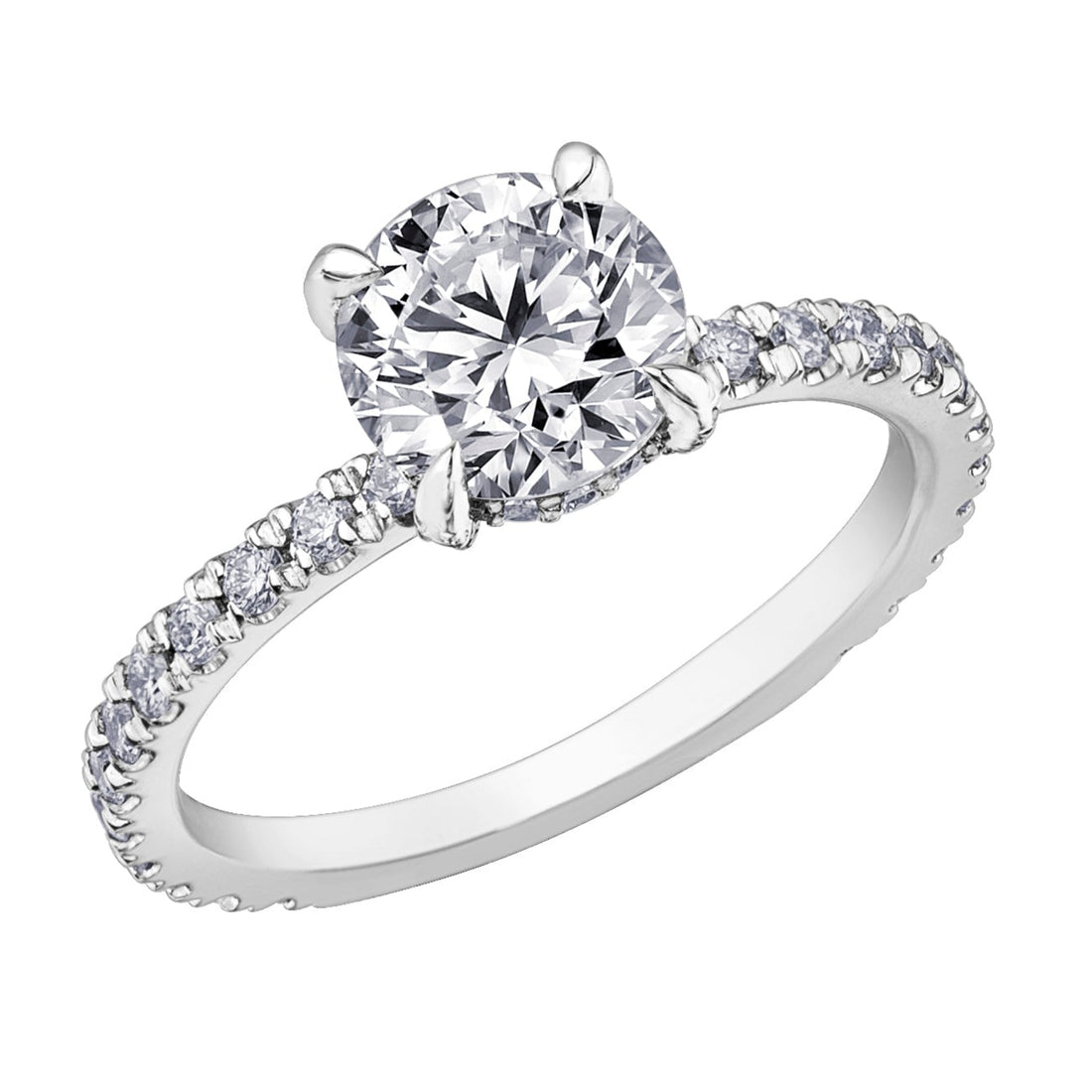 18K White Gold Round Brilliant Canadian Diamond Engagement Ring