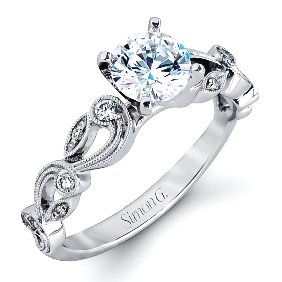Simon G Floral Inspired Engagement Ring