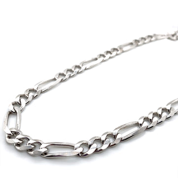Sterling Silver Figaro Chain 24"