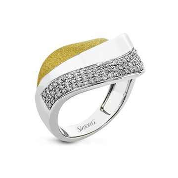 18k White & Yellow Gold Diamond Fashion Ring