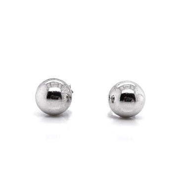Silver Ball 8mm Stud Earrings
